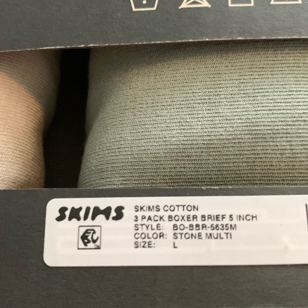 SKIMS Cotton 3 Pack Boxer Brief 5 Inch Style
